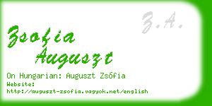 zsofia auguszt business card